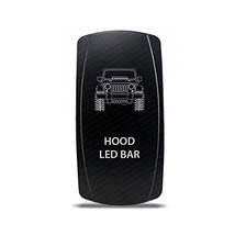 CH4x4 Rocker Switch Jeep JK Hood LED Bar Symbol - White LED - $15.83