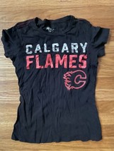 Calgary Flames Womens Shirt Black Size Medium G-III 4 Her by Carl Banks NHL - £7.29 GBP