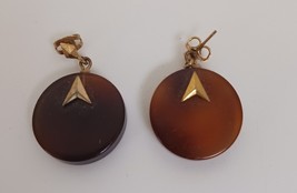 Smokey Brown Dangle Pierced Earring - $7.32