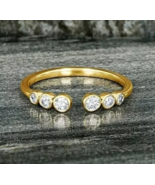 1 Ct Round Moissanite Adjustable Women&#39;s Toe Ring 14k Yellow Gold Plated... - €31,23 EUR