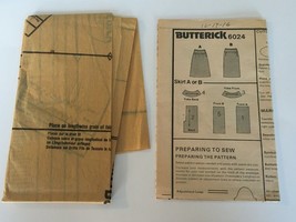 Butterick Sewing Pattern 6024 Misses Straight Skirt 12 14 16 Uncut 1980s Style - £3.13 GBP