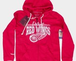 Mitchell &amp; Ness Mujer Angustiado Vintage Detroit Hockey Rojo Alas Sudadera - $59.25
