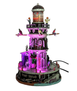 Lemax Spooky Town Point Dread Lighthouse LED Lights Animation Halloween ... - $94.00