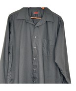 J Garcia Shirt Mens Black Large  Wrinkle Free Long Sleeve Button Up Cott... - $376.79 MXN