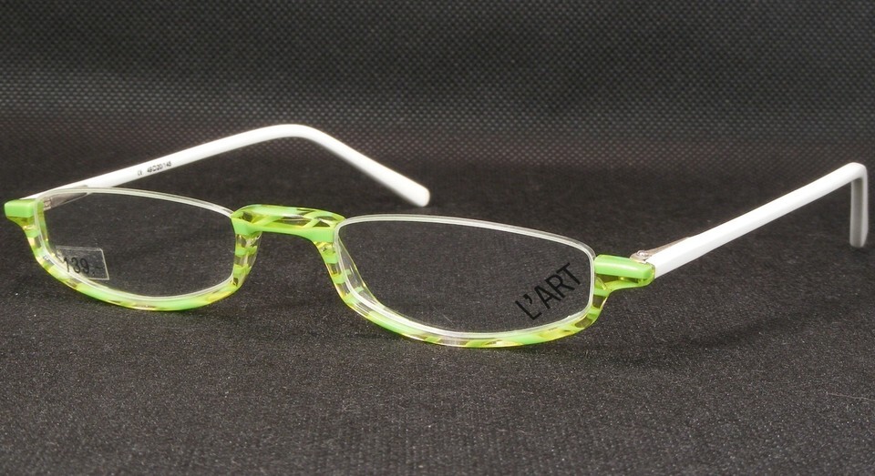 L&#39;ART by AMA 1154-004 Green /Clear /White UNIQUE RARE EYEGLASSES FRAME 4... - $79.20