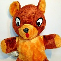 Vintage Mizpah Teddy Bear Plush Faux Mohair Stuffed Animal Brown Orange Toy 20&quot;  - £234.58 GBP