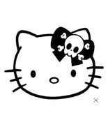 Hello Kitty Skull Bow Vinyl Decal Window Sticker Laptop, Window, Bottle - $60.07 MXN+