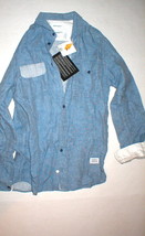 New Mens NWT Designer Norse Projects Eske Linen Shirt S Small Blue Europ... - $207.90