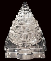 Sphatik Shree yantra / Shri yantra In Natural Quartz Crystal -815 gm - Certified - $490.05