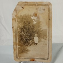 Vintage Antique Photo Picture Original OOAK Small Boy By Bush San Antoni... - $148.18 MXN