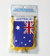 Australia Australian Aussie Mini International Polyester Flag Banner 3X5 Inches - £4.23 GBP