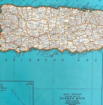 Puerto Rico North America Map 1935 14 x 11&quot; Virgin Islands Caribbean LGAD99 - £40.30 GBP