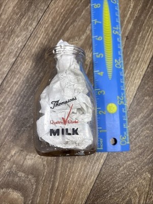 Thompson's Glass Milk Dairy Bottle Jar One Pint Item image 3