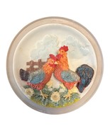 Vintage 1980s 3D Rooster &amp; Hen Wall Plaque – Country Farmhouse Decor – 7... - $20.00