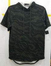 No Boundaries Men&#39;s Short Sleeve Elongated Hoodie Camo Size S/CH(34-36) - $35.22 CAD