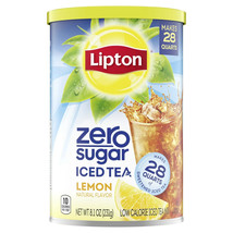 Lipton Zero Sugar Iced Tea Mix Black Tea Lemon Caffeinated 28 Quarts No ... - £9.60 GBP