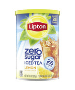 Lipton Zero Sugar Iced Tea Mix Black Tea Lemon Caffeinated 28 Quarts No Sugar - $11.83