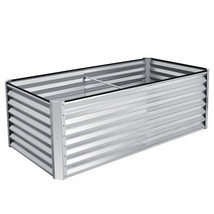 6 x 3 x 2 Feet Rustproof Metal Planter Box with Ground Stakes for Plants - Colo - £122.80 GBP