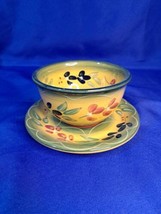 Tabletops Gallery La Province Hand Painted 4.5&quot; Fruit Bowl &amp; Small Desse... - £24.16 GBP