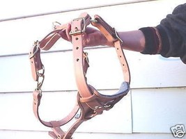 LEATHER HARNESS POLICE K9 SCHUTZHUND DOG TRAINING - $65.39