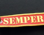 MARINES MARINE CORPS SEMPER FI EMBROIDERED KEY RING USMC US 5 X 1 INCHES... - $5.74