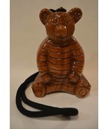 Timmy Woods Acacia Wood Bear Shoulder Bag Purse - £97.78 GBP