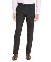 Alfani Mens Slim-Fit Slim-Fit Stretch Solid Dress Pants in Charcoal-38/32 - £26.22 GBP