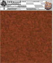 Dollhouse Flooring 6 mil Peel &amp; Stick Vinyl 12&quot; x 12&quot; - Interlocking Brick 019 - £4.64 GBP