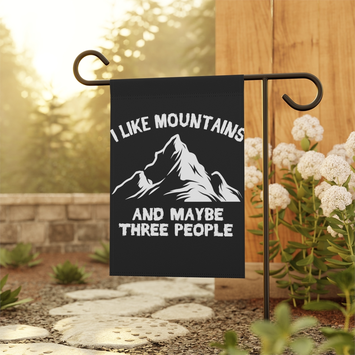 Customizable Garden and Home Banner with Unique Mountain Design: Express Your Lo - £15.64 GBP - £25.52 GBP