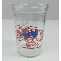 Vtg 1991 Welch&#39;s Jelly Juice Glass Tom &amp; Jerry Playing Football Turner 4&quot; Tall - £4.64 GBP