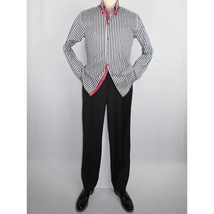 Men Makrom Turkey Shirt soft Cotton Blend wrinkle less Double collar 6493 Black image 7