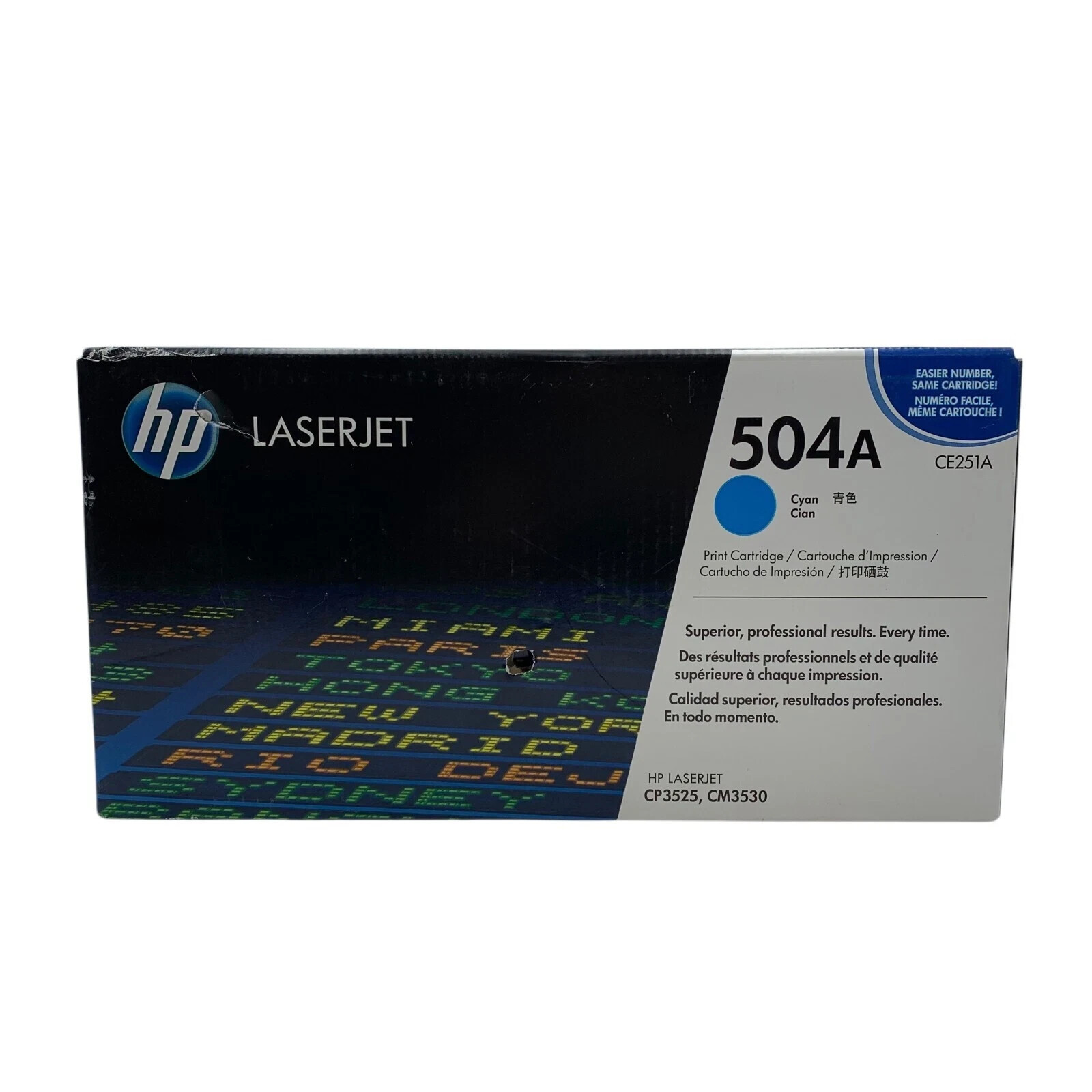 NEW /Open Box HP 504A (CE251A) CYAN Original LaserJet Toner - $12.99