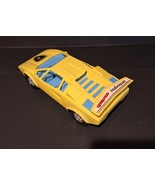 Vintage 80&#39;s Tootsie Toy Yellow Plastic Lamborghini Countach Car - $365.99 MXN