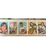 1973-74 Hockey WHA QUAKER OATS #1-5 UNCUT Panel Al Smith Rosaire Paiment... - $651.91 MXN