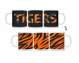 Color Changing! Black &amp; Orange Tigers Stripes ThermoH Exray Ceramic Coff... - $12.73