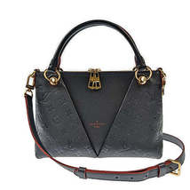 Louis Vuitton V Tote BB Monogram Implant Shoulder Bag Black - £1,757.45 GBP