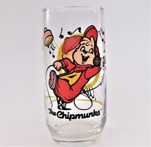 Alvin the Chipmunks Music Notes Drinking Glass  Karmon Ross Hardees 1985 - £14.80 GBP