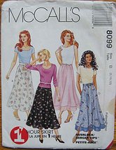 McCall&#39;s 8099 Sewing Pattern ~ 1 Hour Misses&#39; Pull-on Skirt, Single or Double Ti - £3.79 GBP