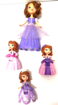Disney SOFIA THE FIRST Lot of 4 Sofia Dolls - $14.85