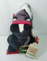 Applause Christmas Skunk Sledding North Woods Little Yule 1993 UNUSED with TAG - £11.75 GBP