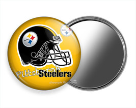 Pittsburgh Steelers Football Team Purse Pocket Hand Mirror Sports Fan Gift Idea - £11.41 GBP+