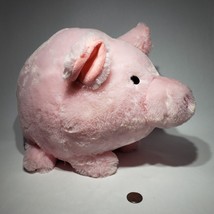 FAB NY Pink Plush Pig Piggy Bank 12x10x11&quot; Jumbo Soft Stuffed Animal EUC - £12.74 GBP