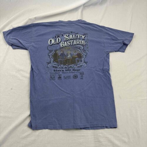 Primary image for Old Salty Bastards T-Shirt Blue Graphic Print Crew Neck Medium Marco Island FL
