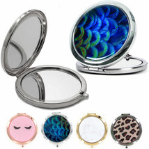 1 Compact Mirror Magnification Double Sided Round Travel Makeup Handheld... - $18.99