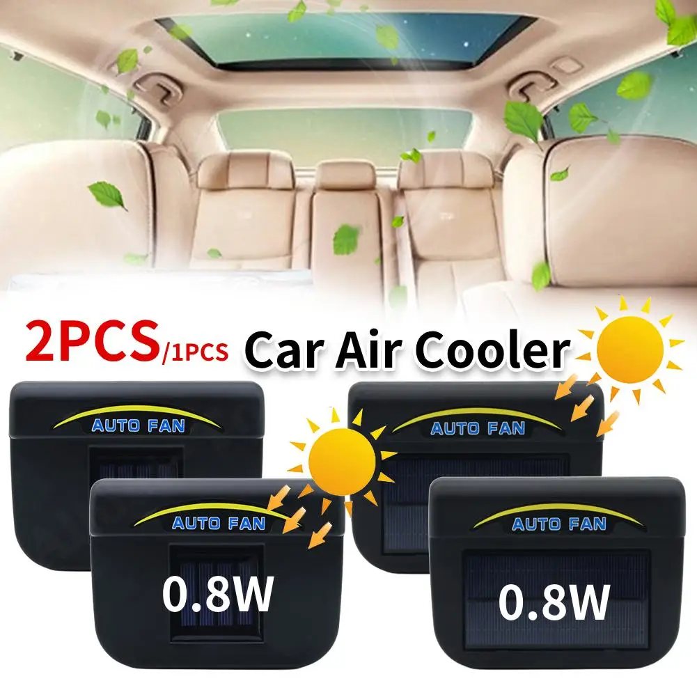 0.8W Solar Powered Car Exhaust Fan Air Conditioner Electric Fan Car Auto Vehicle - £13.29 GBP+