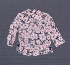 Alfred Dunner Cottagecore Floral Button Down Blouse Size 10 - £11.79 GBP
