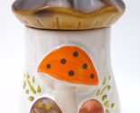 Vtg 1970s Merry Mushroom 7” Cookie Jar Canister w/ Lid Sears Retro - £27.05 GBP