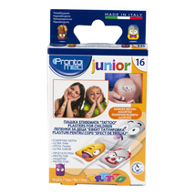 Junior Plasters ProntoMed Tattoo 16pcs assorted size and funny faces - $3.20