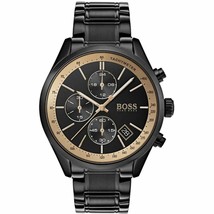 Hugo Boss HB1513578 Grand Prix Mens Black Dial Stainless Chrono Watch + ... - £88.51 GBP