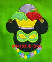 Mickey Mardi Gras Applique Machine Embroidery Design - £3.19 GBP